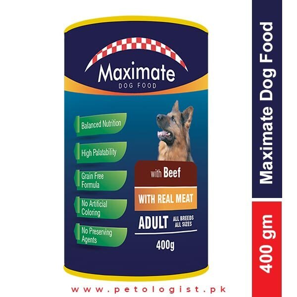 Maximate Canned Dog Food - Beef 400 Gram