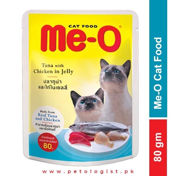 Me-O Adult Cat Food - Tuna With Chicken In Jelly 80 Gram