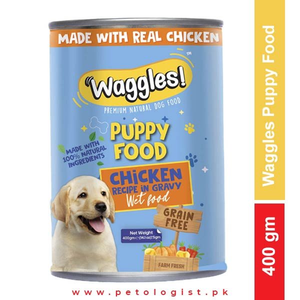 Waggles Puppy Food Chicken in Gravy - 400 Gram