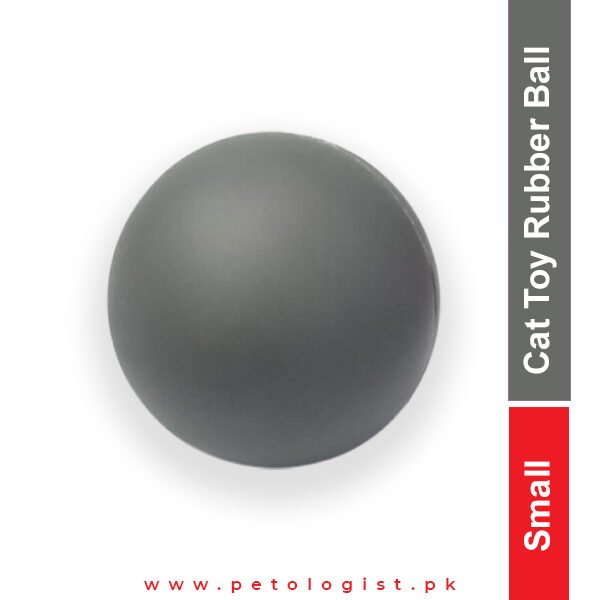Cat Grey Toy Rubber Ball - Small