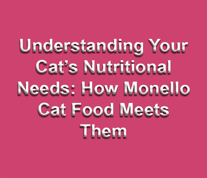 How Monello Cat Food Meets Cat's Nutritional Needs
